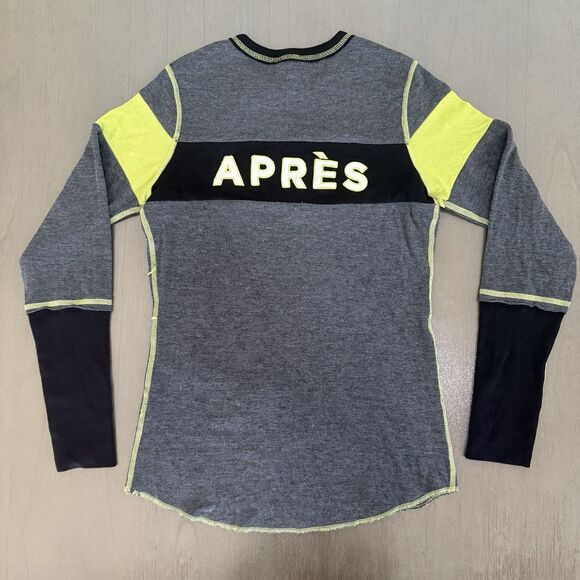 Alp N Rock Retro Apres Womens Crew Shirt Small Heather Black SKI Long Sleeve NWT - Picture 8 of 14